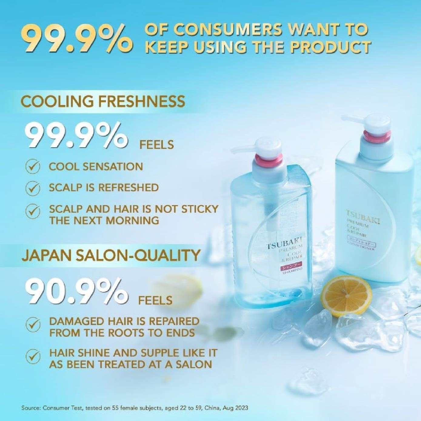 Premium Cool & Repair Shampoo (For Flat & Oily Hair) 490ml