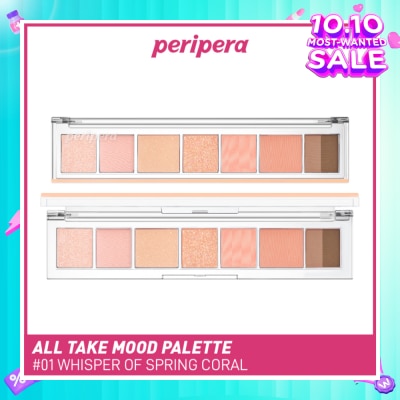 PERIPERA All Take Mood Palette 001 Whisper Of Spring Coral 6g