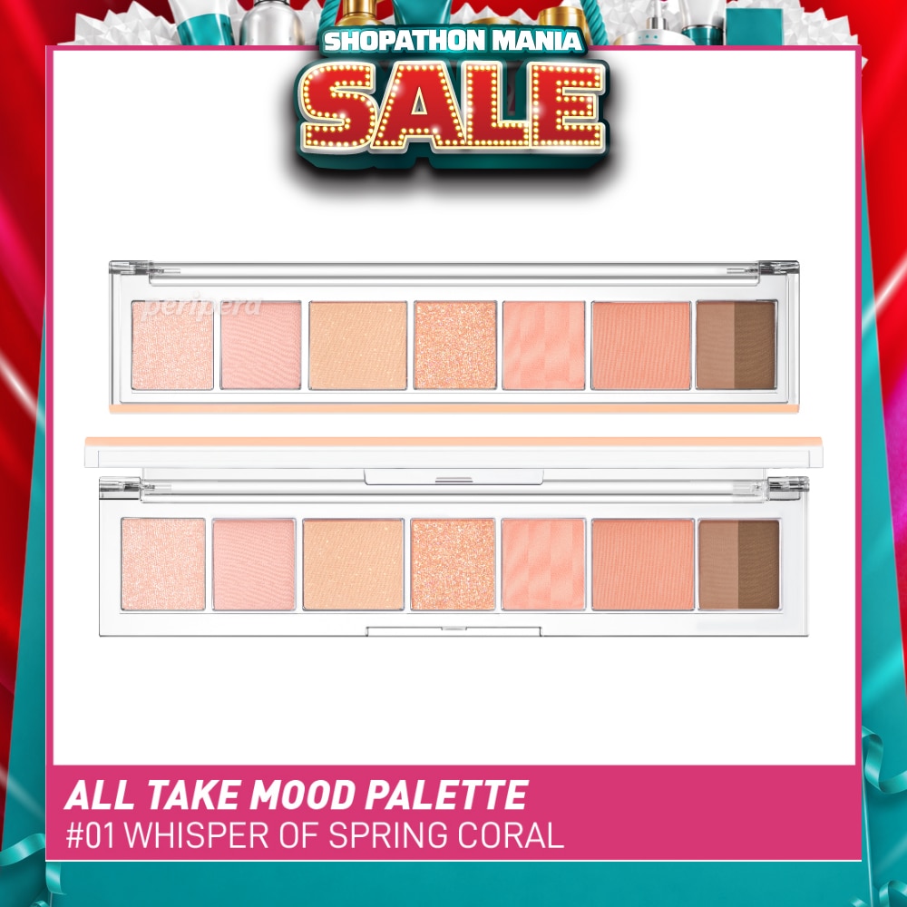 PERIPERA All Take Mood Palette 001 Whisper Of Spring Coral 6g