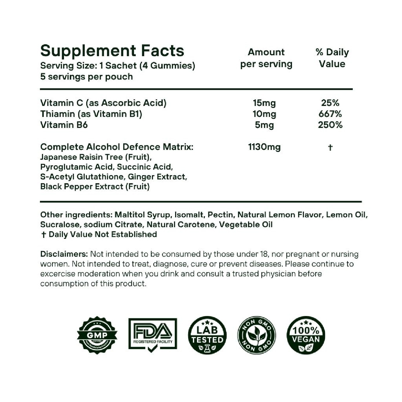 Anti-Hangover & Liver Protection Gummy Supplement 5s
