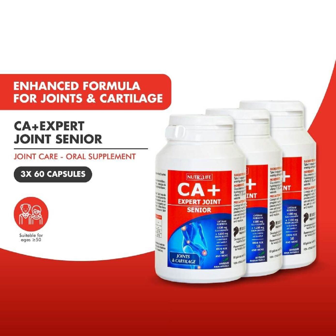 CA+ Expert Joint Senior Vegecaps (Triple Pack) 60s x 3 image
