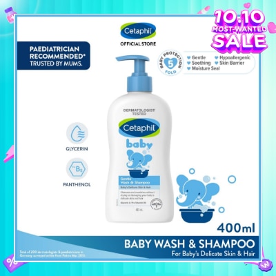 CETAPHIL BABY Baby Gentle Wash & Shampoo With Glycerin & Panthenol 400ml