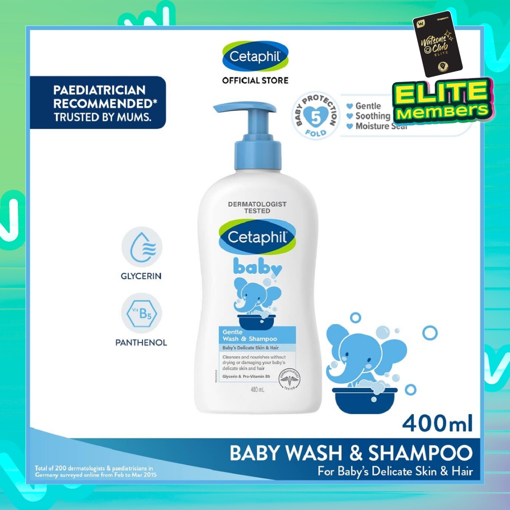 Baby Gentle Wash & Shampoo With Glycerin & Panthenol 400ml
