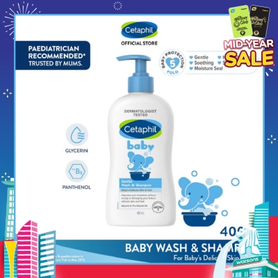 CETAPHIL BABY Baby Gentle Wash & Shampoo With Glycerin & Panthenol 400ml