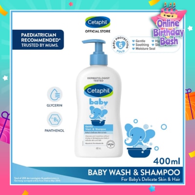 CETAPHIL BABY Baby Gentle Wash & Shampoo With Glycerin & Panthenol 400ml