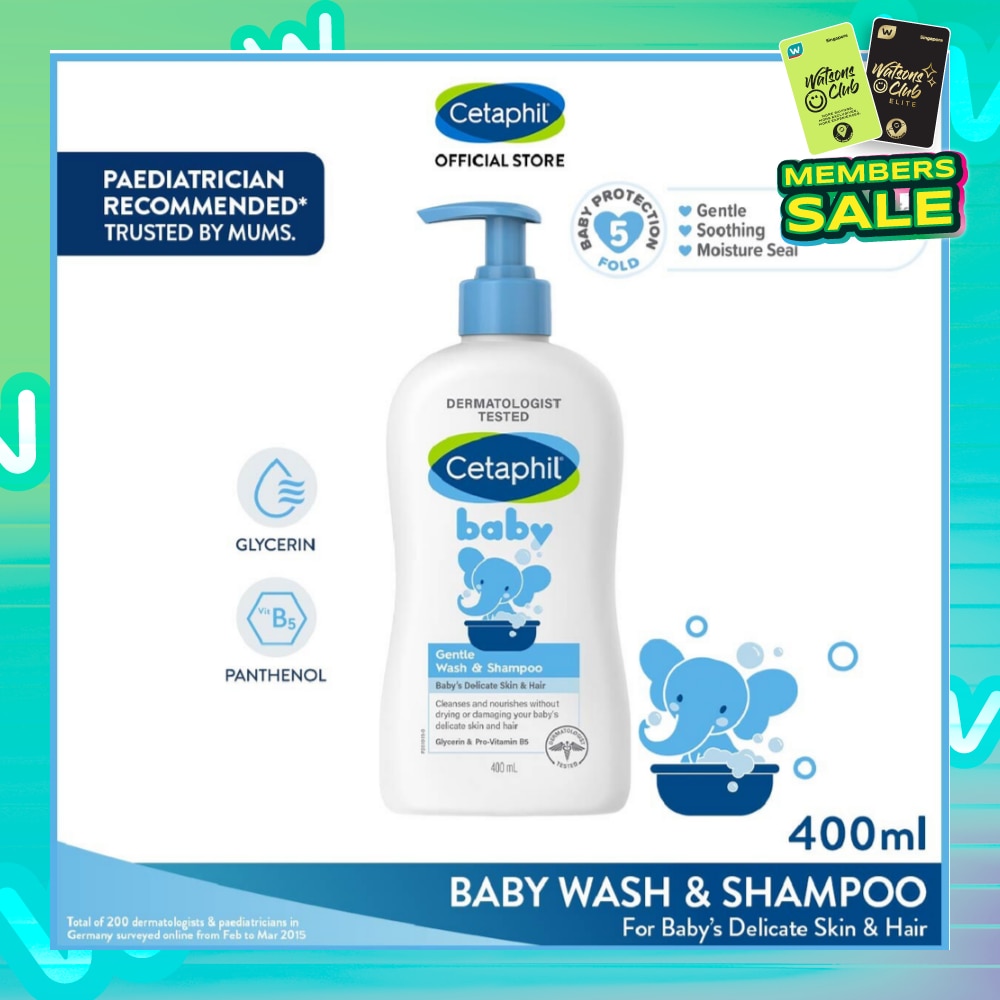 Baby Gentle Wash & Shampoo With Glycerin & Panthenol 400ml