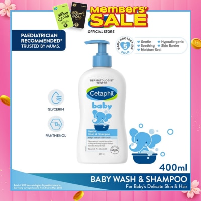 CETAPHIL BABY Baby Gentle Wash & Shampoo With Glycerin & Panthenol 400ml