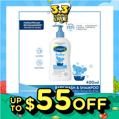 CETAPHIL BABY Baby Gentle Wash & Shampoo With Glycerin & Panthenol 400ml