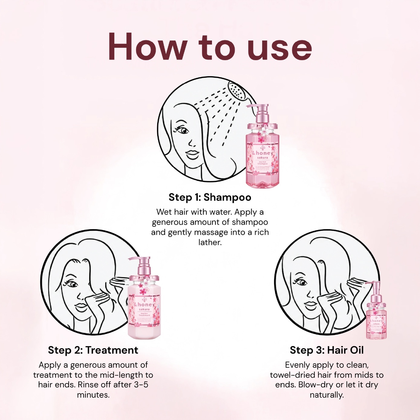 Sakura Deep Moist Shampoo Step 1 440ml