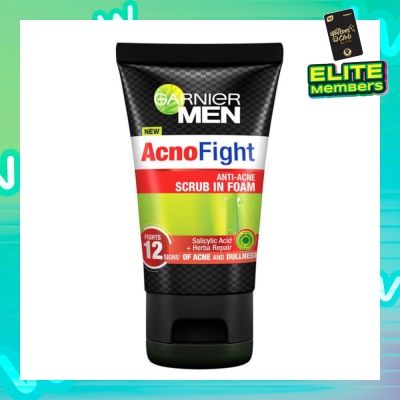 GARNIER MEN Acno Fight Anti-Acne Scrub in Foam  (Anti-Acne) 100ml