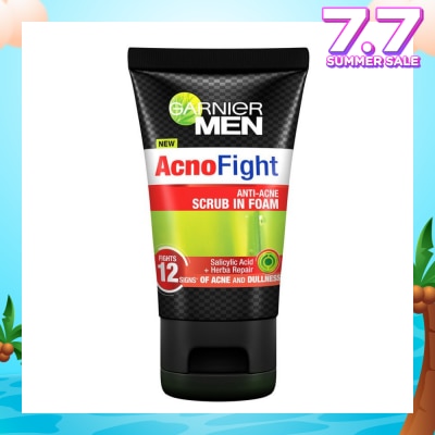 GARNIER MEN Acno Fight Anti-Acne Scrub in Foam  (Anti-Acne) 100ml