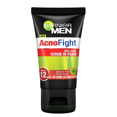 GARNIER MEN Acno Fight Anti-Acne Scrub in Foam  (Anti-Acne) 100ml