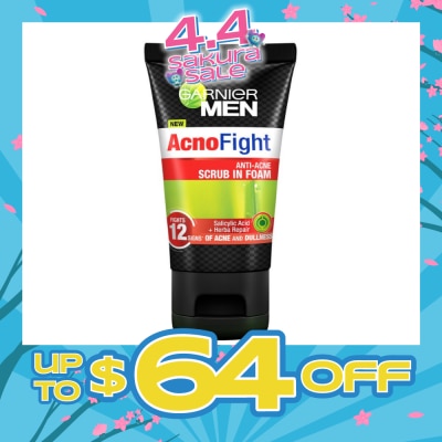 GARNIER MEN - Acno Fight Anti-Acne Scrub in Foam  (Anti-Acne) 100ml