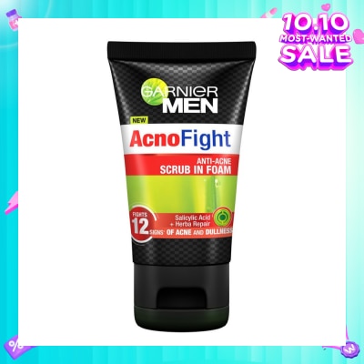 GARNIER MEN Acno Fight Anti-Acne Scrub in Foam  (Anti-Acne) 100ml