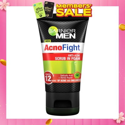 GARNIER MEN Acno Fight Anti-Acne Scrub in Foam  (Anti-Acne) 100ml