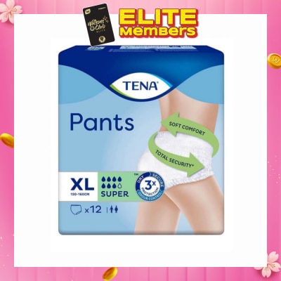 TENA Pants Super Adult Diapers XL 12s