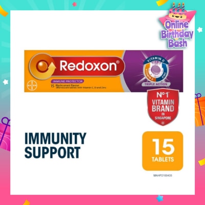 REDOXON Triple Action Vitamin C, D & Zinc Immunity Effervescent Blackcurrant 15s