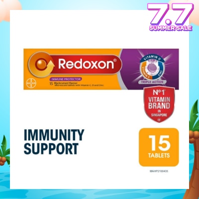 REDOXON Triple Action Vitamin C, D & Zinc Immunity Effervescent Blackcurrant 15s
