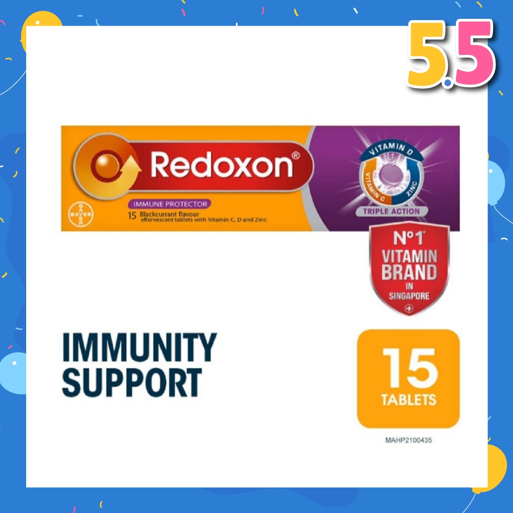 Triple Action Vitamin C, D & Zinc Immunity Effervescent Blackcurrant 15s