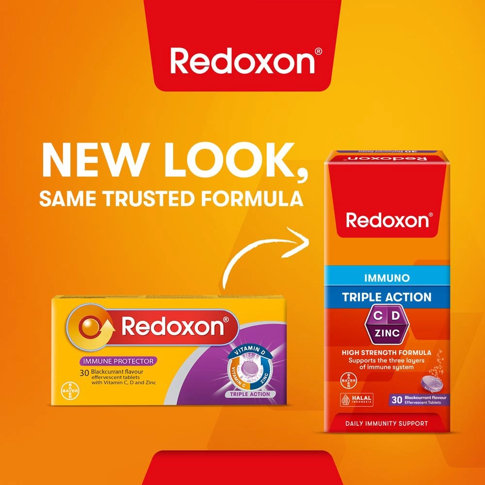 Triple Action Vitamin C, D & Zinc Immunity Effervescent Blackcurrant 30s