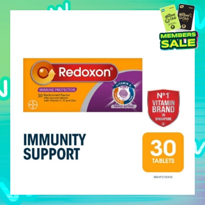 REDOXON Triple Action Vitamin C, D & Zinc Immunity Effervescent Blackcurrant 30s