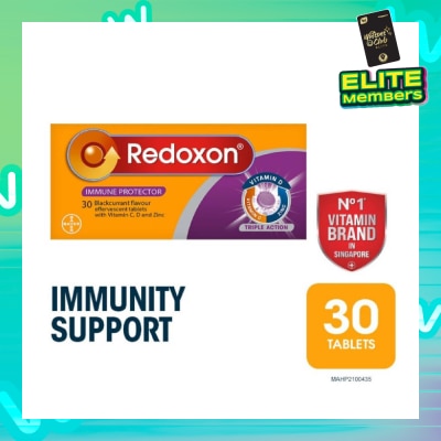 REDOXON Triple Action Vitamin C, D & Zinc Immunity Effervescent Blackcurrant 30s