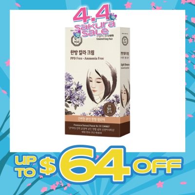 DAENG GI MEO RI - Medicinal Herbal Hair Colour Light Brown (For Grey Hair Coverage) 60g