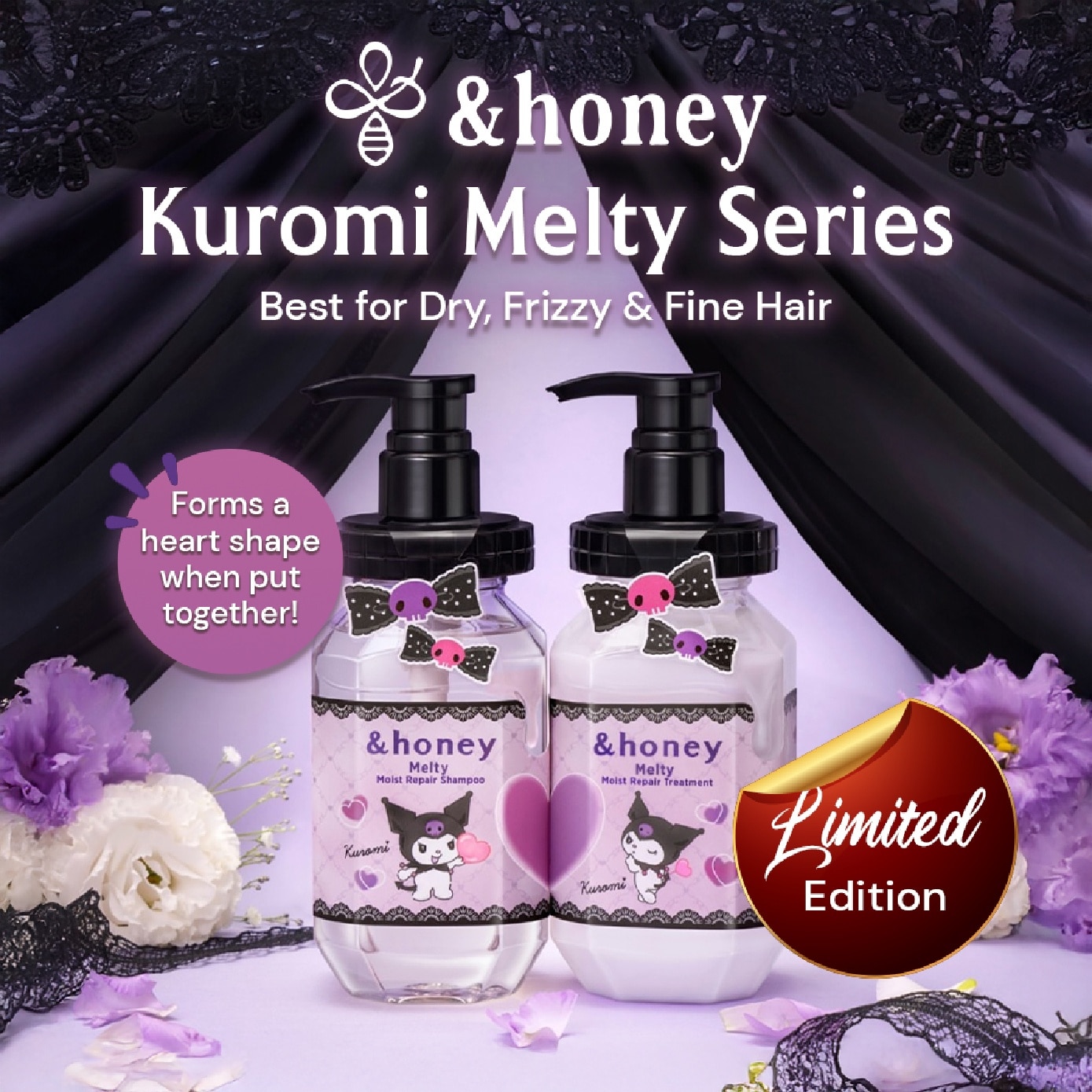 Limited Edition Kuromi Melty Moist Repair Shampoo Step 1 440ml image