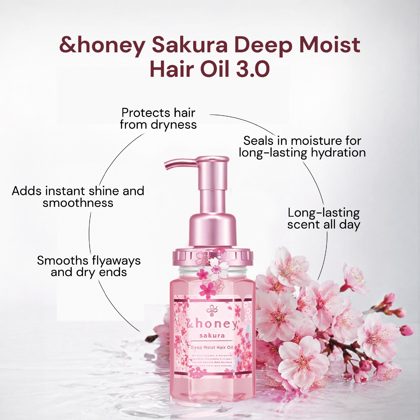 Sakura Deep Moist Hair Oil Step 3 100ml