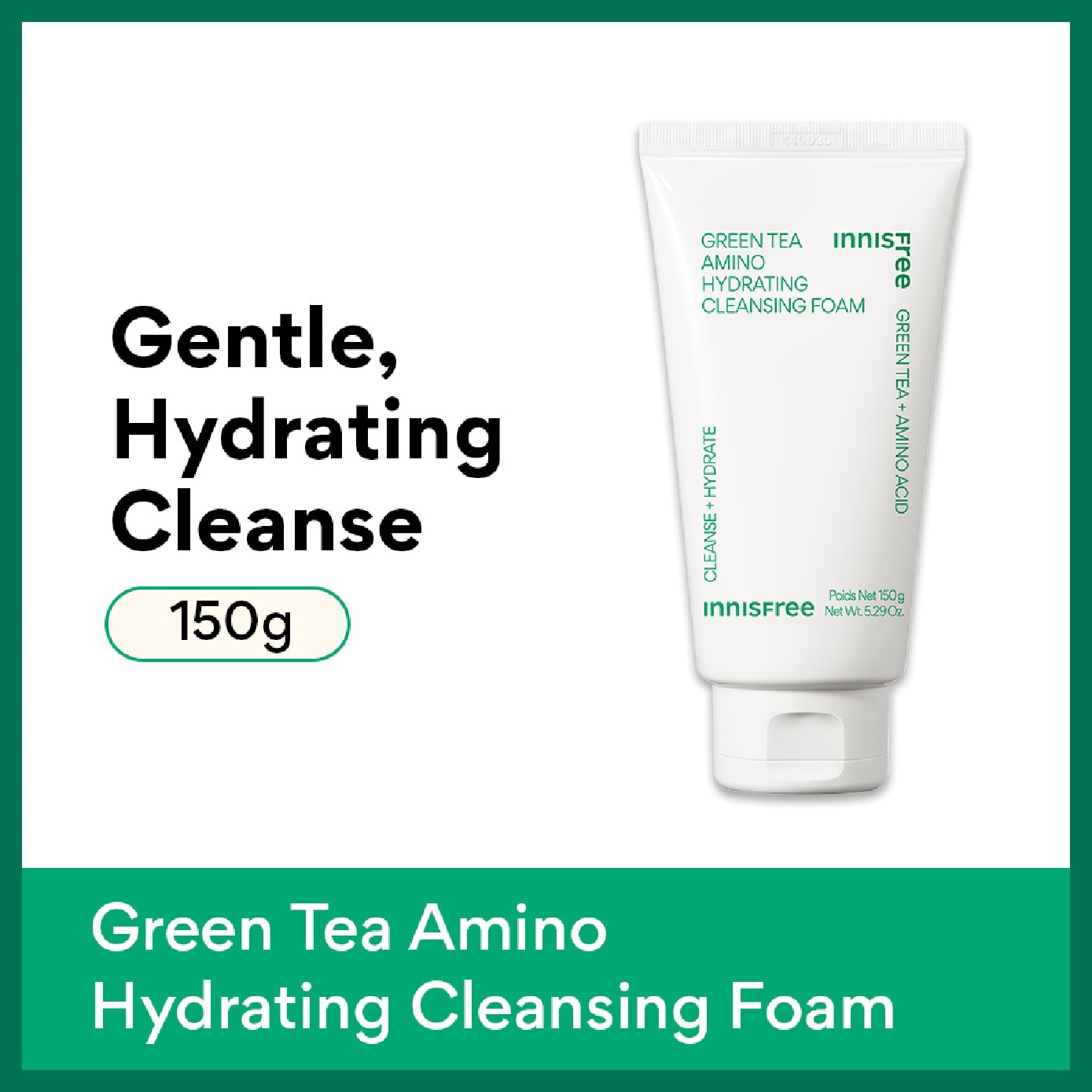 Green Tea Amino Hydrating Cleansing Foam 150g