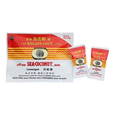 AFRICAN SEA-COCONUT BRAND Extra Strong Lozenge (Soothes Throat + Freshens Breath) 6s