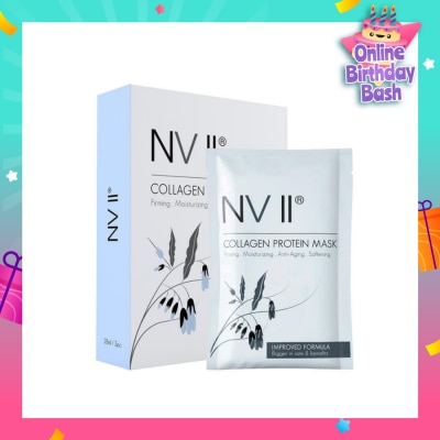 NVII Collagen Protein Sheet Mask (For Firming, Moisturizing, Anti-Aging & Softening) 3s