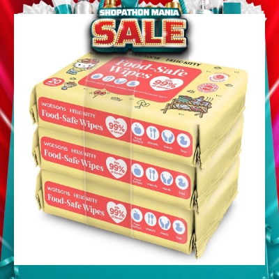 WATSONS - Hello Kitty Food-Safe Wipes Grapefruit Scent (Kills 99% of Germs) 20s x 3 Packs