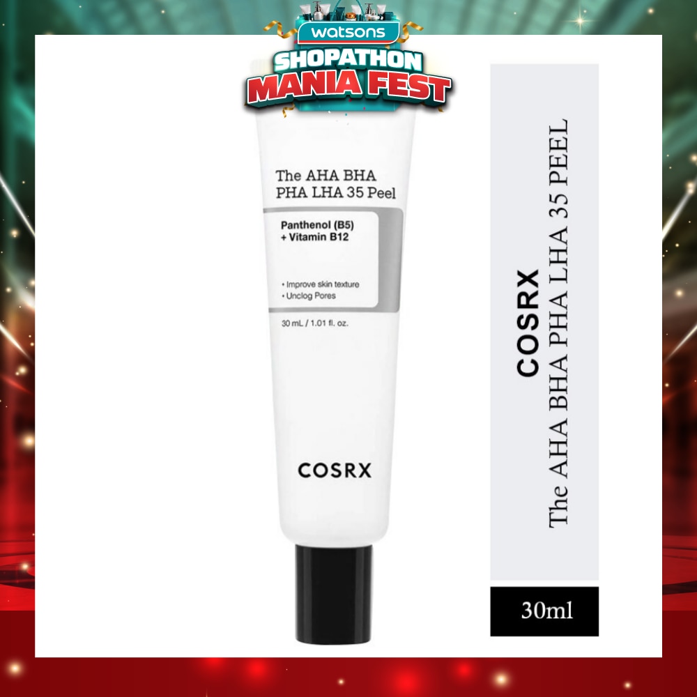 The AHA BHA PHA LHA 35 Peel (To Improve Skin Texture & Unclog Pores) 30ml