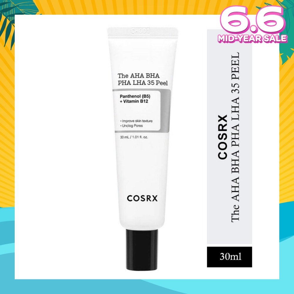The AHA BHA PHA LHA 35 Peel (To Improve Skin Texture & Unclog Pores) 30ml