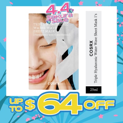 COSRX - Triple Hyaluronic Water Wave Sheet Mask (For Dry Skin) 1s