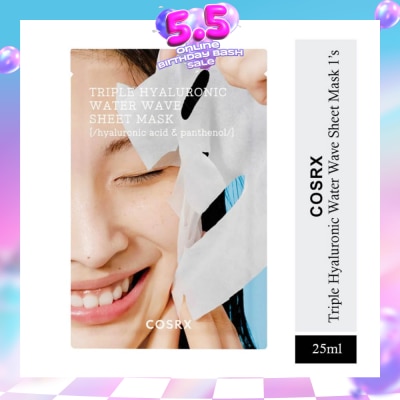 COSRX - Triple Hyaluronic Water Wave Sheet Mask (For Dry Skin) 1s (Expiry: Mar`2027)