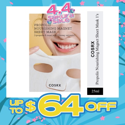 COSRX - Propolis Nourishing Magnet Sheet Mask (For Tired Skin & Anti-Aging) 1s (Expiry: Jun`2026)