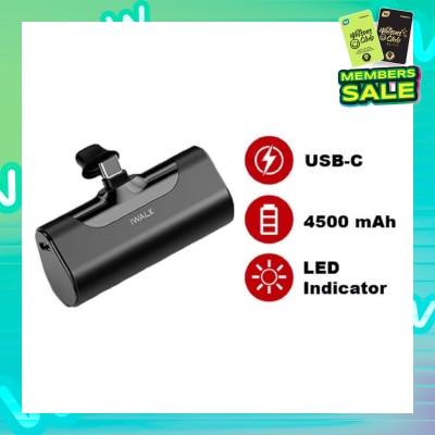 iWALK Small USB C Connector Portable Charger Powerbank 4500mAh Black 1s