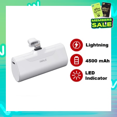 iWALK Small Lightning Connector Portable Charger Powerbank 4500mAh White 1s