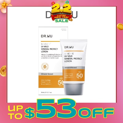 DR. WU Suncare UV Mild Mineral Protect Lotion Mineral Based SPF50+ PA++++ 35ml