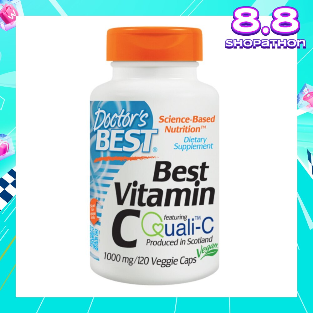 Best Vitamin C Featuring Qualic-C Veggie Capulse 1000mg (Support Brain Eyes Heart & Immune System) 120s