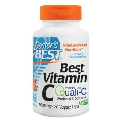 DOCTOR'S BEST Best Vitamin C Featuring Qualic-C Veggie Capulse 1000mg (Support Brain Eyes Heart & Immune System) 120s