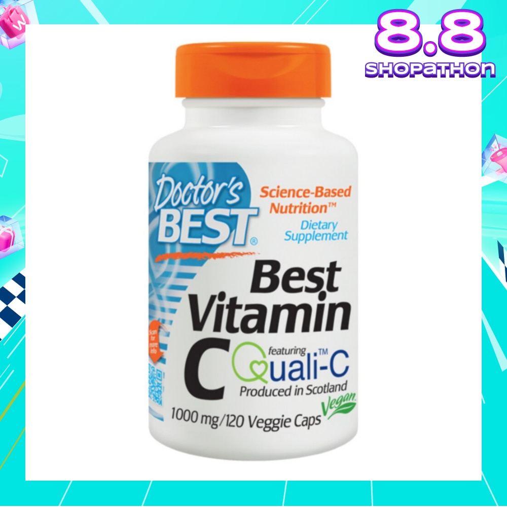 Best Vitamin C Featuring Qualic-C Veggie Capulse 1000mg (Support Brain Eyes Heart & Immune System) 120s