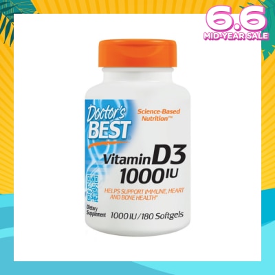 DOCTOR'S BEST Vitamin D3 1000IU Softgel 180s