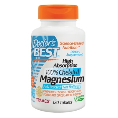 DOCTOR'S BEST High Absorption Magnesium Tablets 100mg 120s