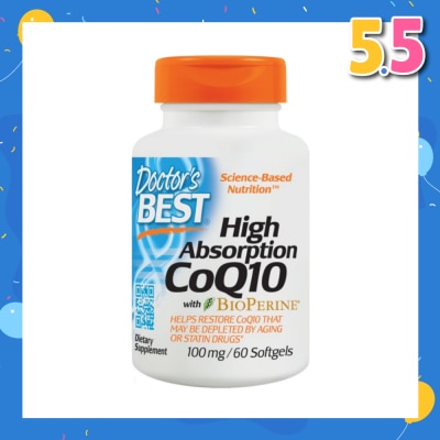DOCTOR'S BEST CoQ10 BioPerine 100mg 60 Soft gels