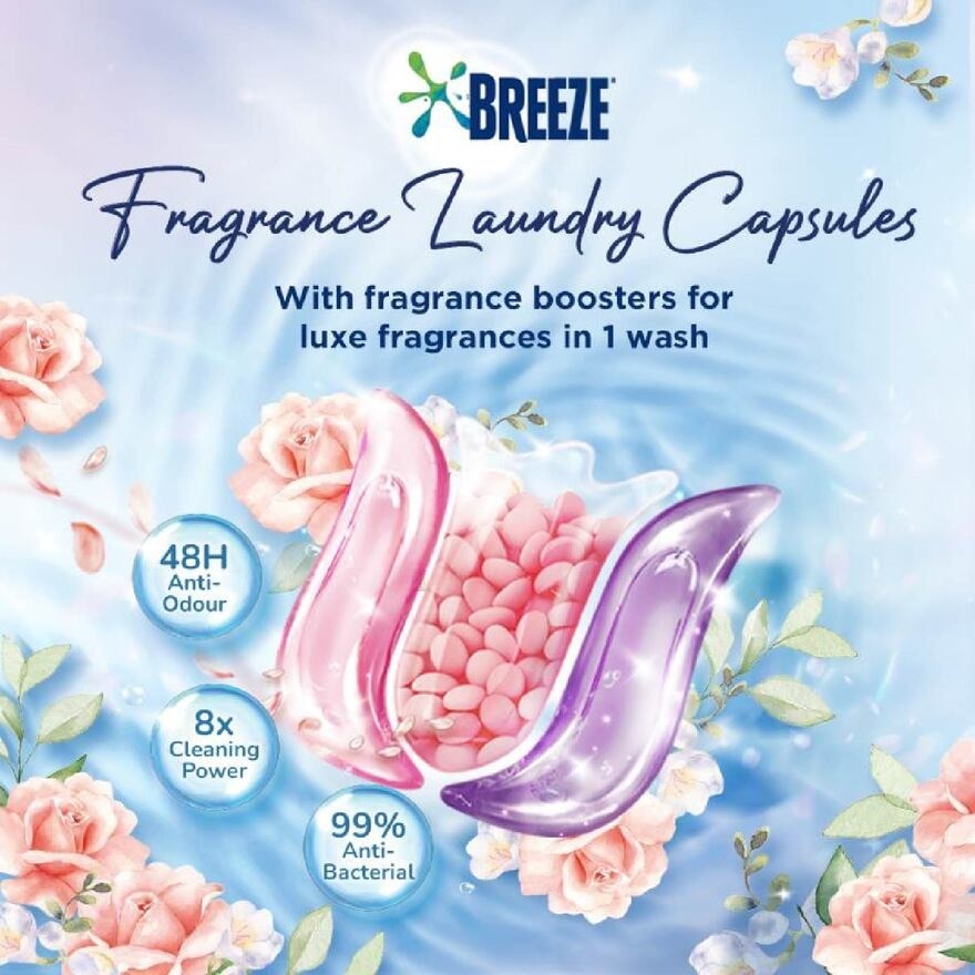 Laundry Capsule With Fragrance Boosters Rose & Freesia 36s