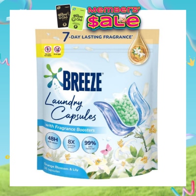 BREEZE - Laundry Capsule With Fragrance Boosters Orange Blossom & Lily 36s