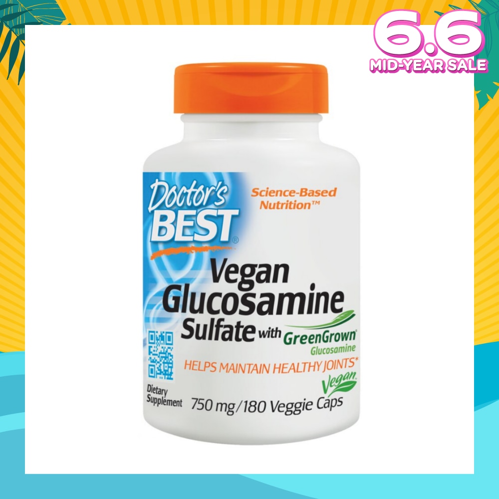 Vegan Glucosamine Sulfate Veggie Capsules 750mg (Helps  Maintain Healthy Joints) 180s